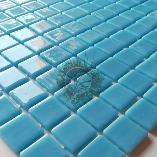 pastilhas liso azul piscina