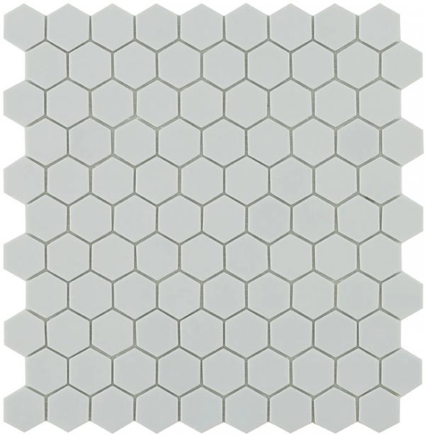 Pastilha cinza claro hexagonal