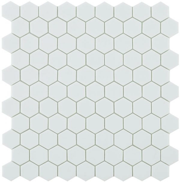 Pastilha branca hexagonal