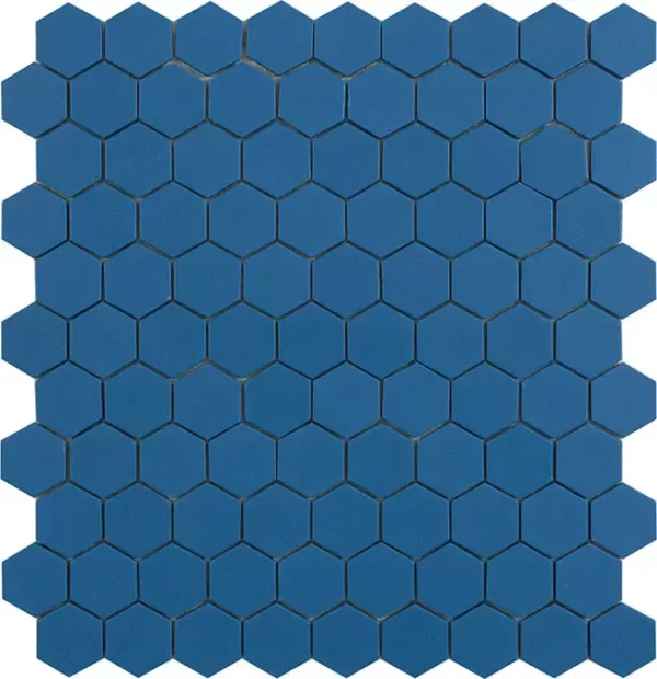 Mosaico azul hexagonal
