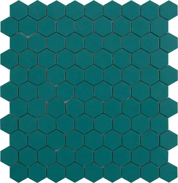 Pastilha verde hexagonal