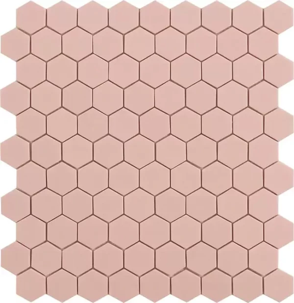 Pastilha rosa hexagonal