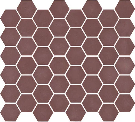 Pastilha Burgundy hexagonal