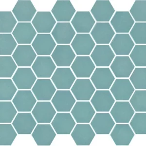 Mosaico turquoise hexagonal
