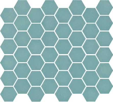 Mosaico turquoise hexagonal