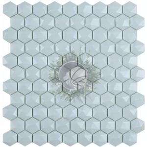 Hexagonal 3D Azul Claro Mate