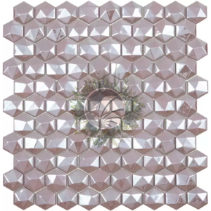 Hexagonal 3D Rosa Claro